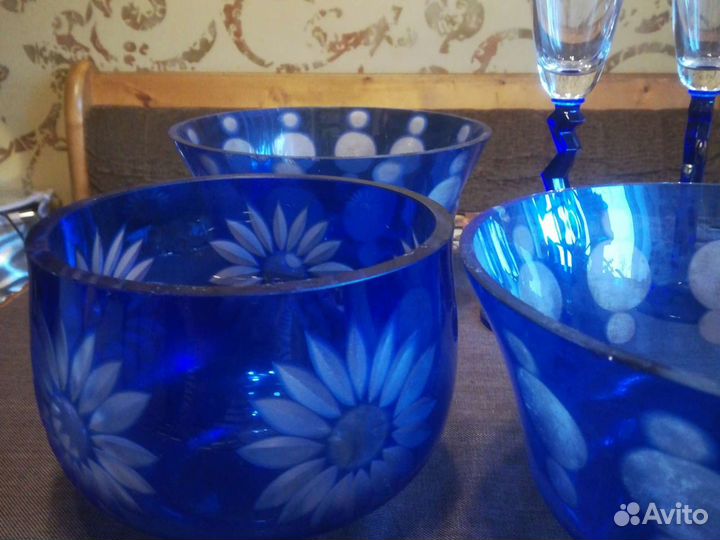 Фужер Богемия и вазы хрусталь