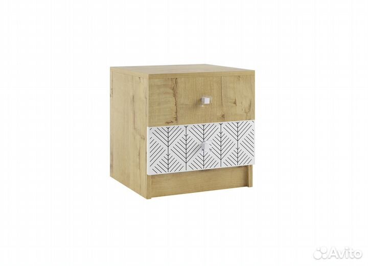 Тумба прикроватная тд 400.1 Сканди Белый глянец/Ду