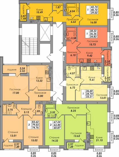 2-к. квартира, 67,2 м², 8/8 эт.