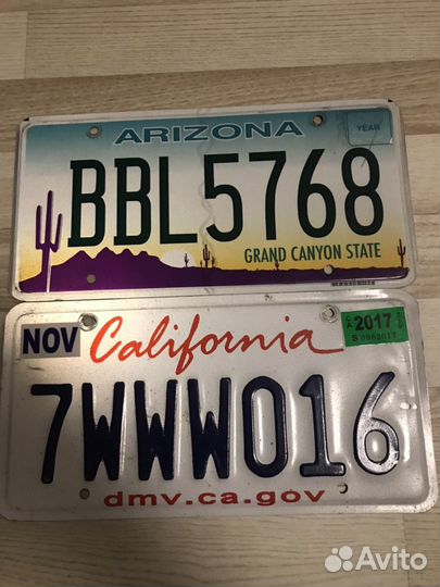 Номер снятый с реальной машины в США