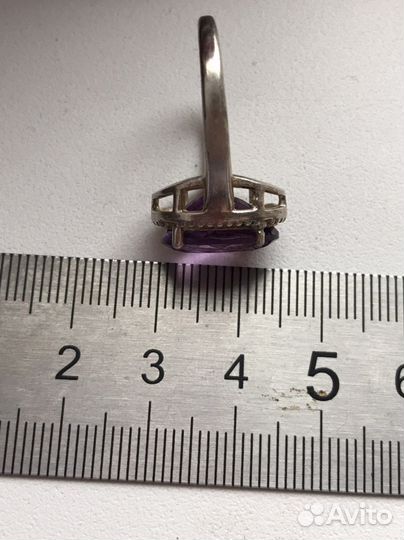 Серебряное кольцо с аметистом