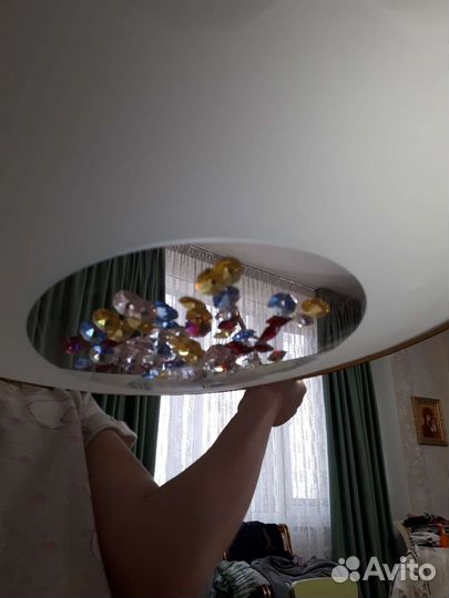Люстра потолочная тарелка б/у Италия