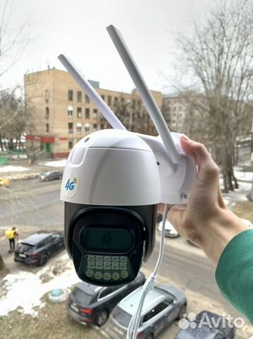 Поворотная 4G камера видеонаблюдения с сим картой