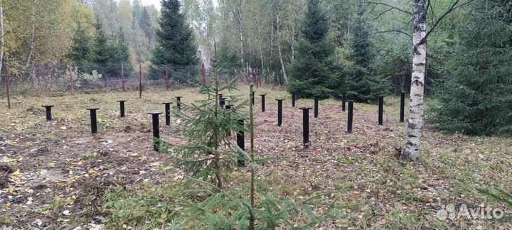 Винтовые сваи с монтажом