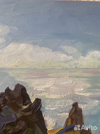 Картина маслом на холсте Крым Карадаг