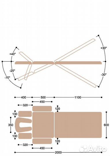 Массажный стол Heliox Medicus 2 электропривода