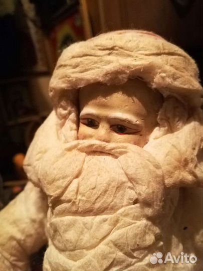 Игрушка ёлочная прищепки маска картон вата