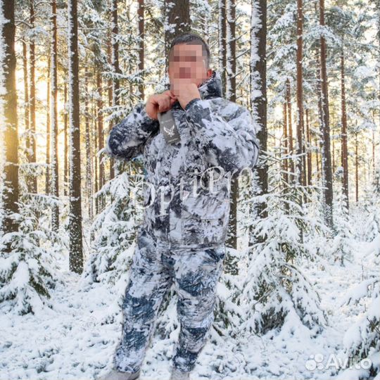 Костюм рыбака зимний лес