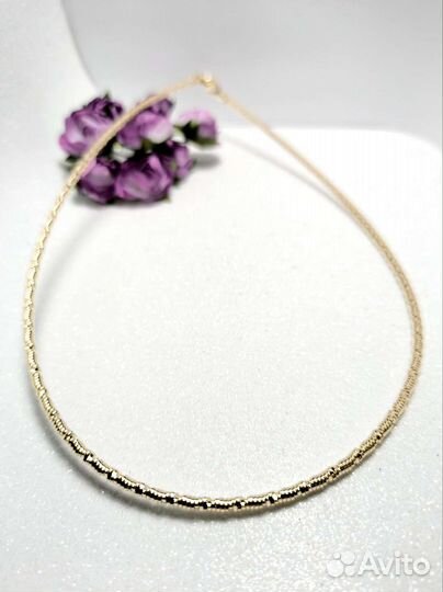 Чокер. браслет на шею, 41 см. Медицинская сталь