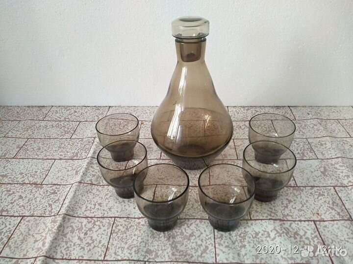 Графин штоф с рюмочками (новый). Пр-во СССР