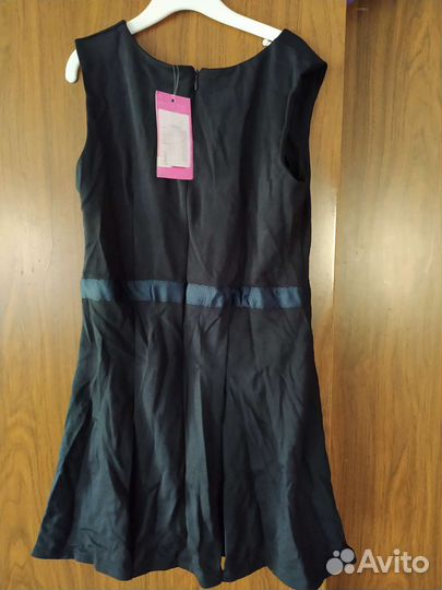 Платье-сарафан школьный тёмно-синий