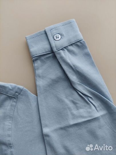 Рубашка Джерси голубая 110-116 см pompdelux