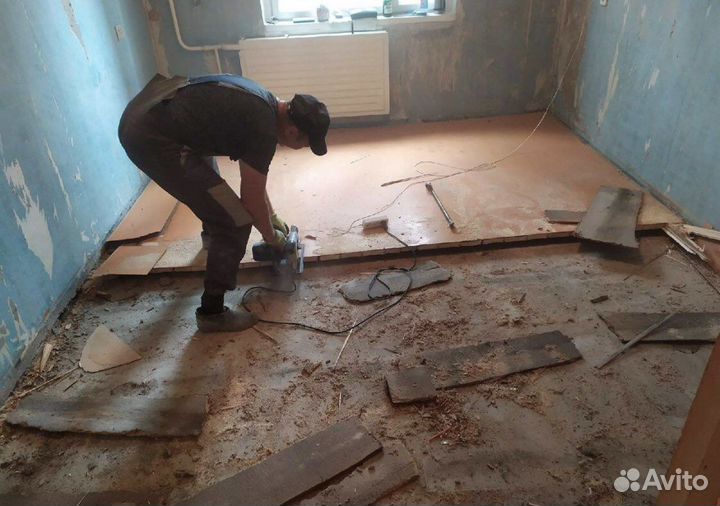 Демонтаж Пола Стен Стяжка Заливка