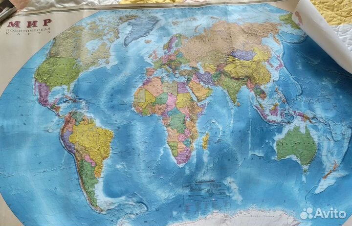 Карта мира на стену