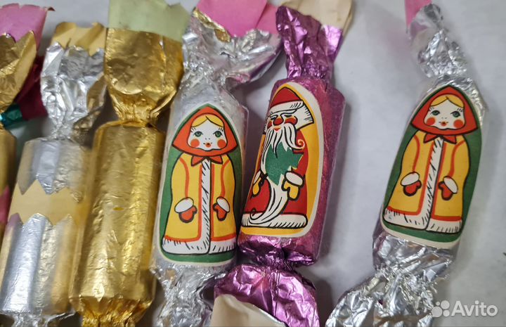 Елочные игрушки СССР конфеты, хлопушки