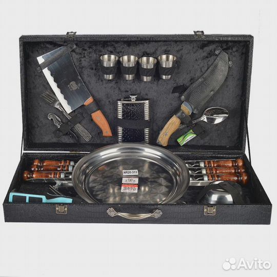 Набор шампуров Кизлярский Дипломат кожзам 6 шампур