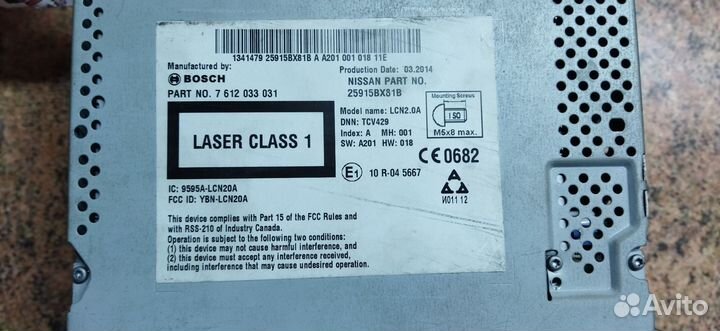 Магнитола bosch nissan LCN2