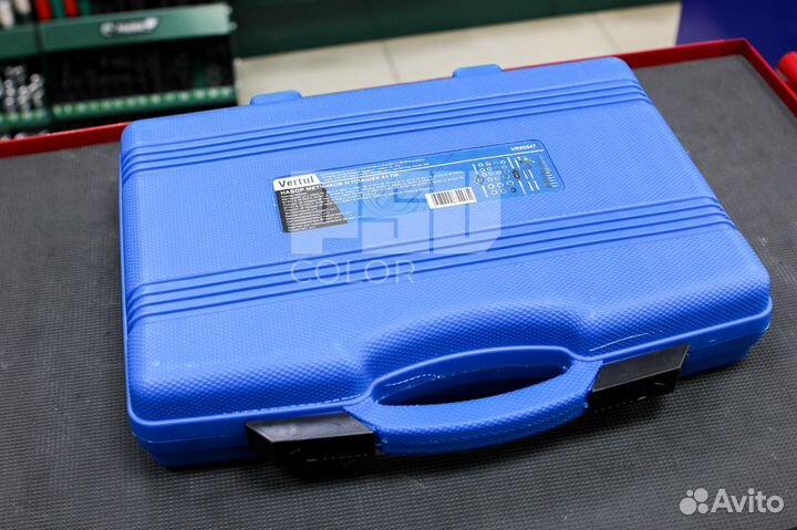 Набор метчиков и плашек метрический, 51 предмет