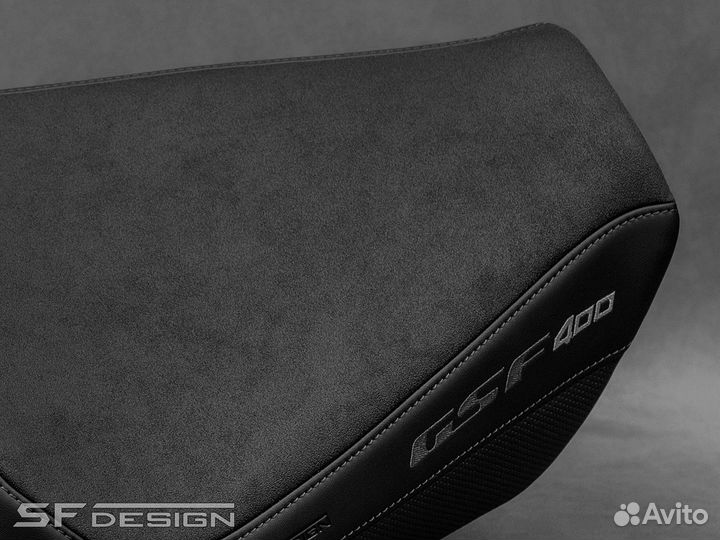 Сиденье для Suzuki GSF 400 Silver Mark Black Cape
