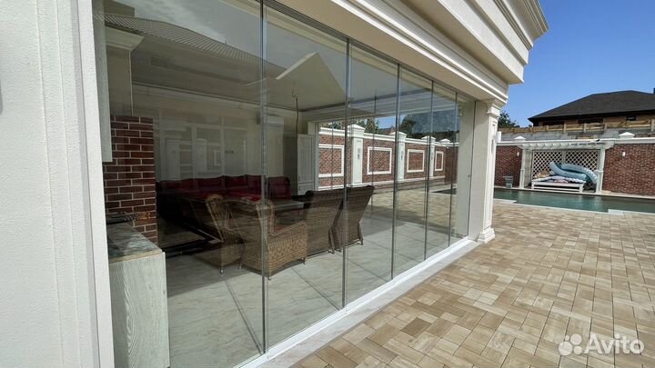 Безрамное остекления террасы, беседки, веранды