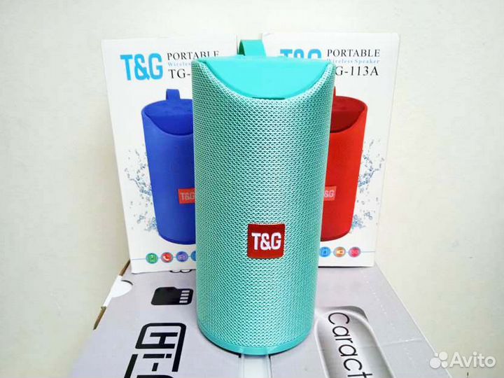 Портативная Колонка Бирюзовая с Bluetooth и Радио