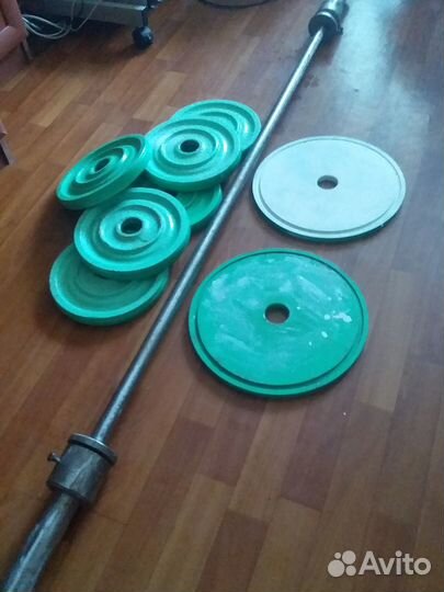 Штанга с блинами