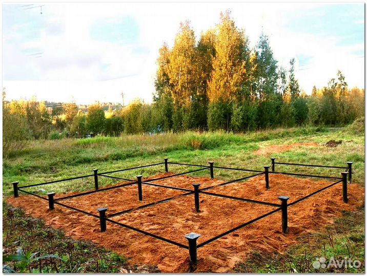 Фундамент свайный-винтовой под ключ