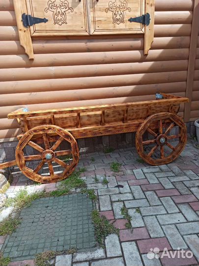Телега для декорации,декор для сада
