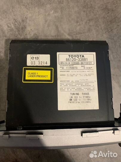 Оригинальная магнитола toyota