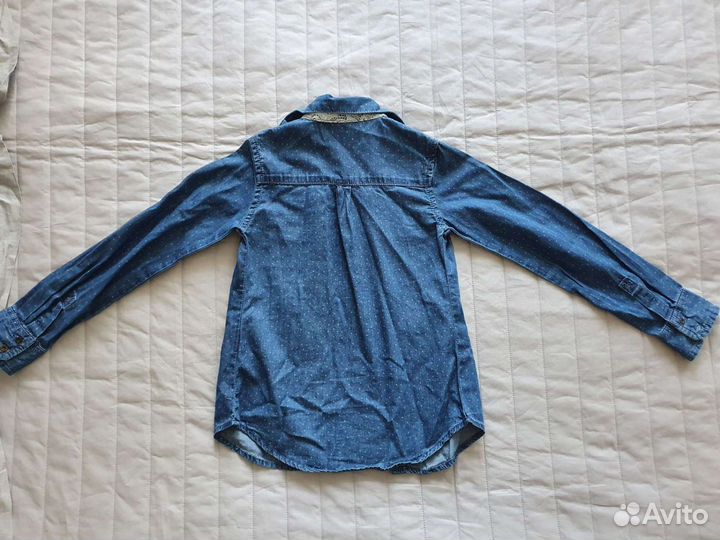 Рубашка на девочку, р.128, б/у 2 раза