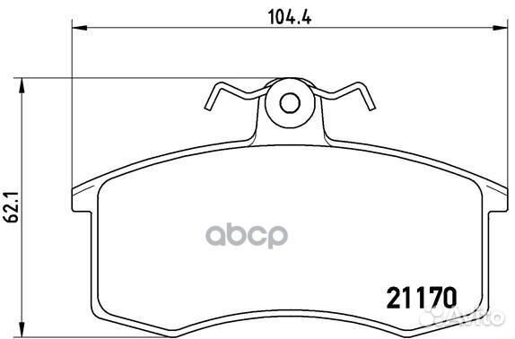 P41003X колодки дисковые передние LADA 2108-21