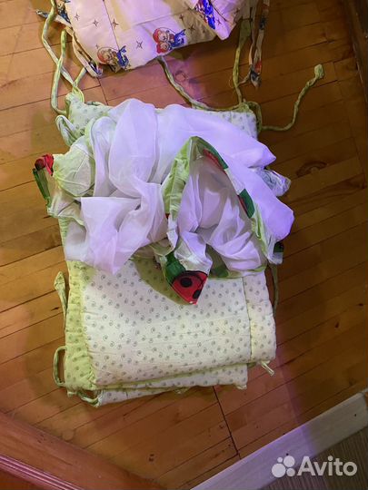 Бортики в кроватку плюс балдахин