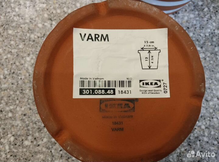 Керамические глиняные кашпо горшки для цветов Икеа