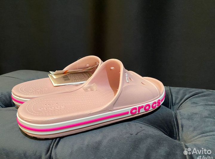 Crocs slide Кроксы шлёпанцы сабо розовые