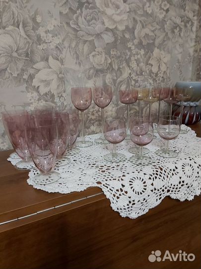 Фужеры бокалы цветное стекло сссрКалининский завод