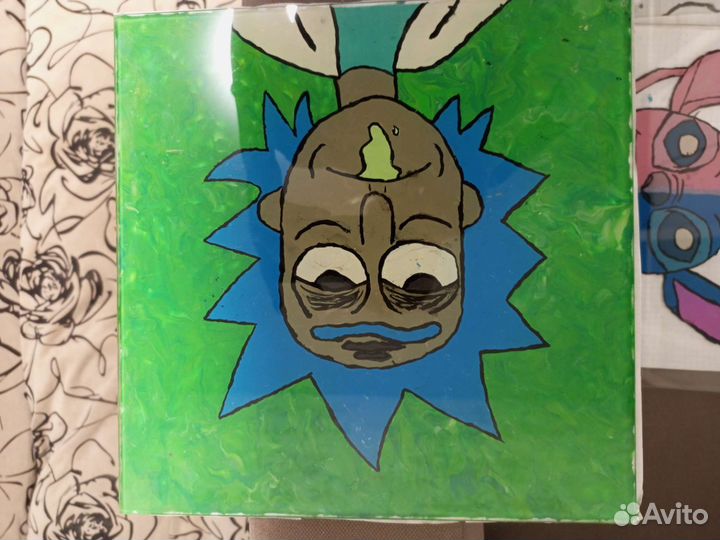 Картина на стекле, самодельные