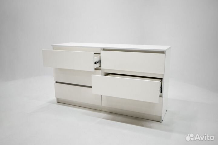 Комод белый широкий
