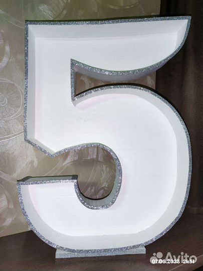 Каркас для аэромозайки / Объемная цифра 5