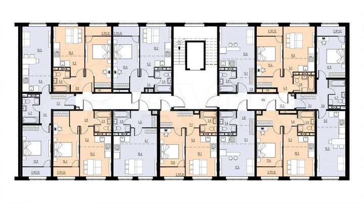 2-к. квартира, 37,5 м², 4/4 эт.