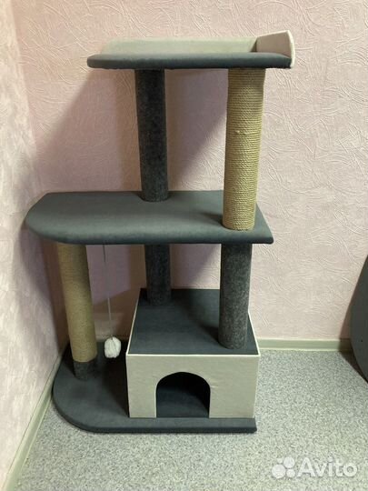 Игровой комплекс домик когтеточка Для кошек