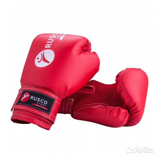 Детские боксерские перчатки Rusco 4 унц красные