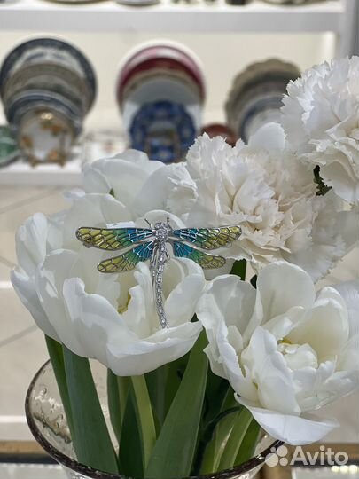 Серебряная брошь 