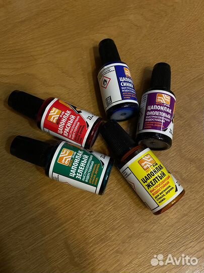 Цапон лак Solins защитный водостойкий набор 5 шт