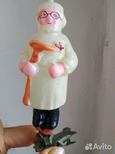 Елочные игрушки СССР на прищепке Доктор айболит