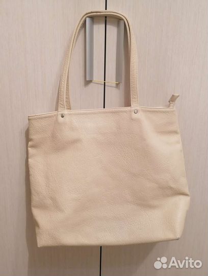 Сумка-шопер кожзам на молнии бу