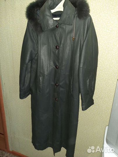 Плащ кожаный