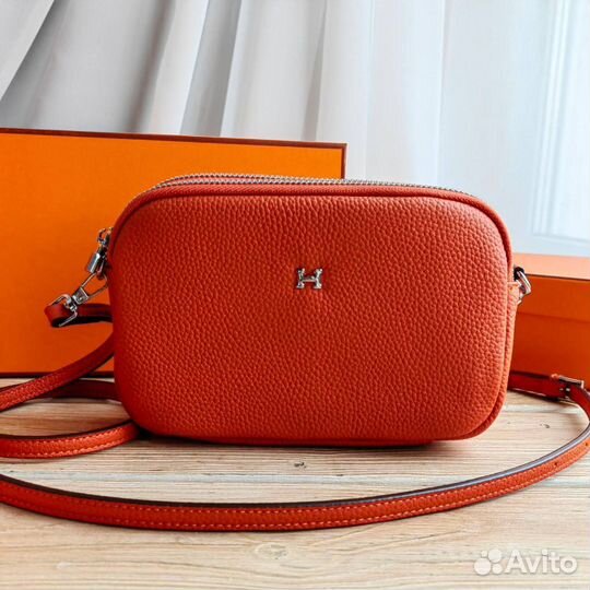 Сумка кроссбоди Hermes натуральная кожа новая