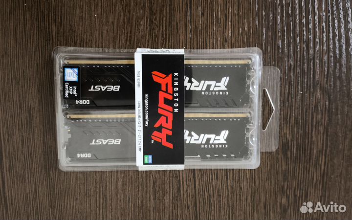 Оперативная память DDR4 Kingston 16Gb 3600MHz (2*8