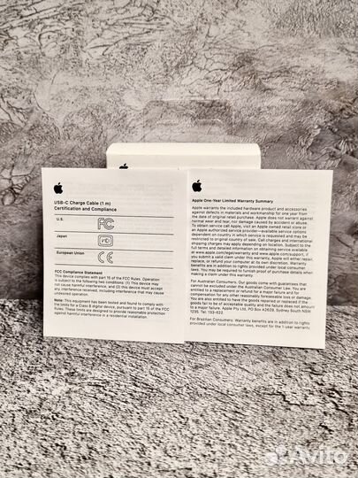 Кабель Apple Type-C to Type-C 1 метр (новый)