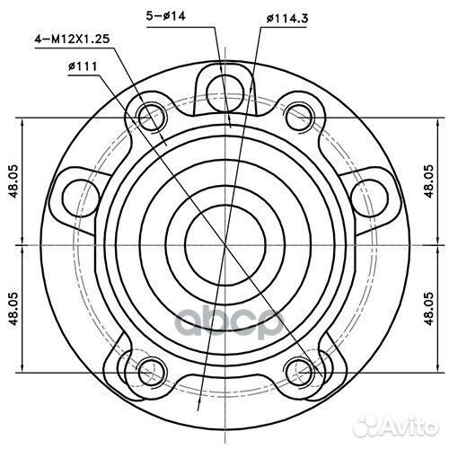 Ступица передняя перед лев Z89635R Zikmar